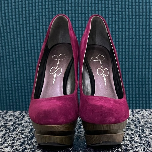 “Jessica Simpson Colie Cranberry Suede Heels - Size, Gently Used!” - Picture 3 of 8